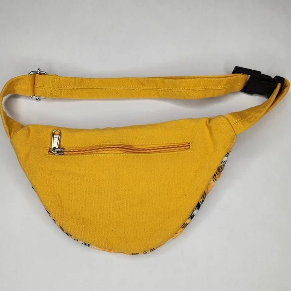 Yellow Plaid Canvas Fanny Pack Crossbody Bum Bag Clueless Aesthetic - Picture 3 of 8